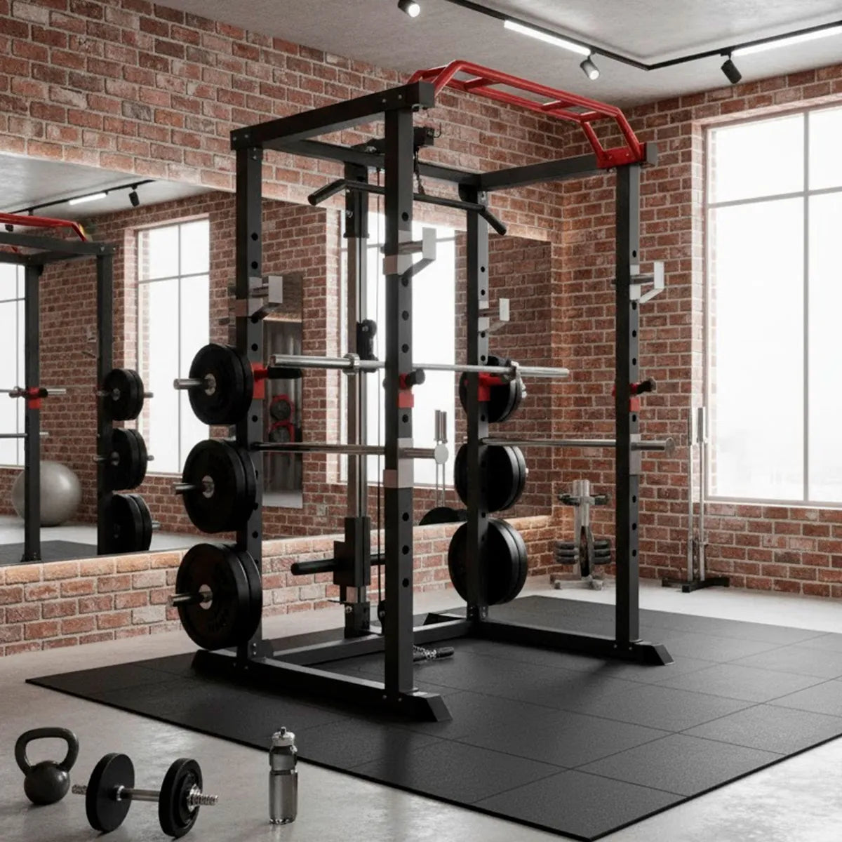 Jaula Multifuncional Power Rack R300 Gym con Polea Elite-1095