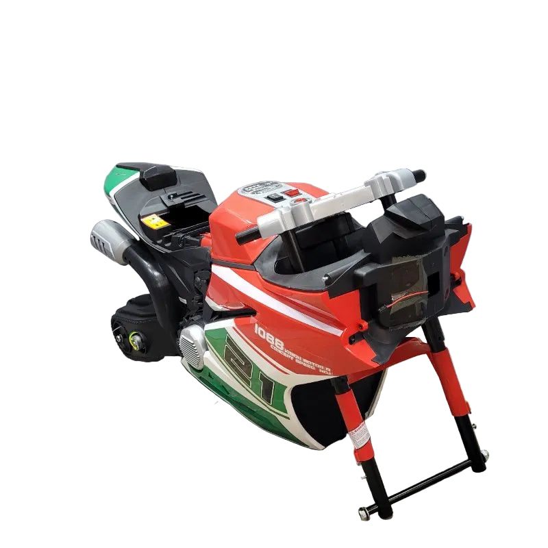 Motocicleta Eléctrica Little Monkey 48826 Verde, Blanco y Rojo