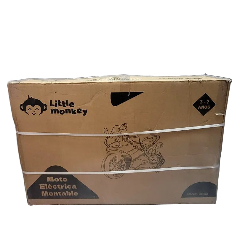 Motocicleta Eléctrica Little Monkey 48826 Verde, Blanco y Rojo