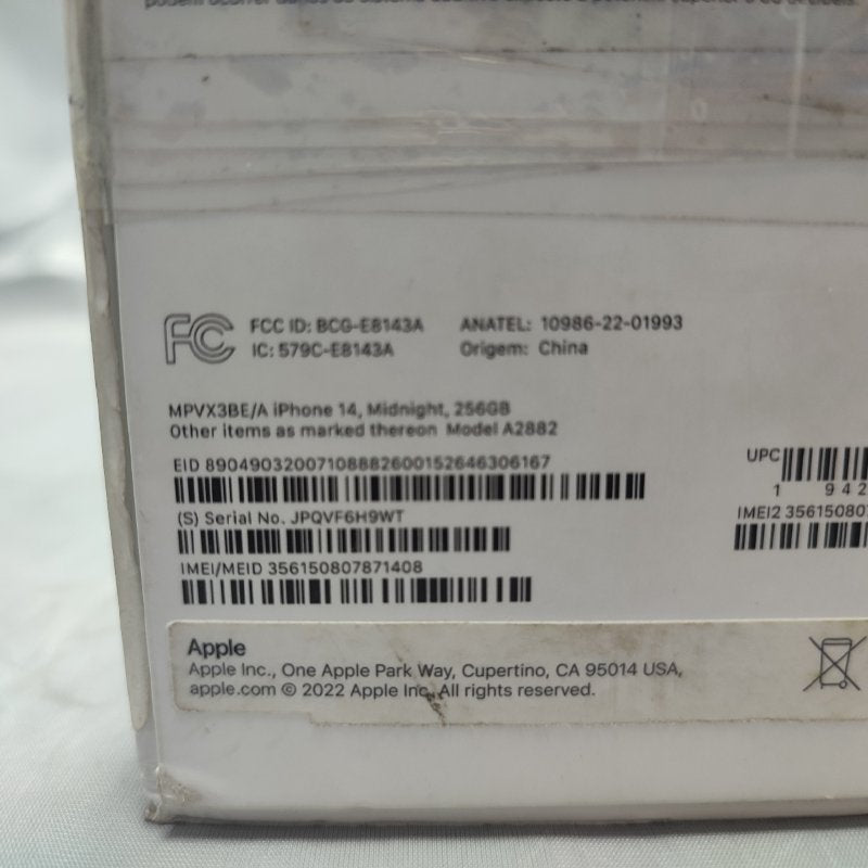 iPhone 14 Apple 256GB Midnight