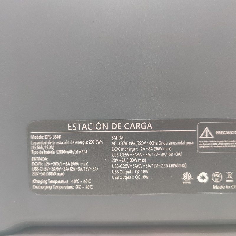 Estación de Energía Portátil Lernen DPS-350D 350W