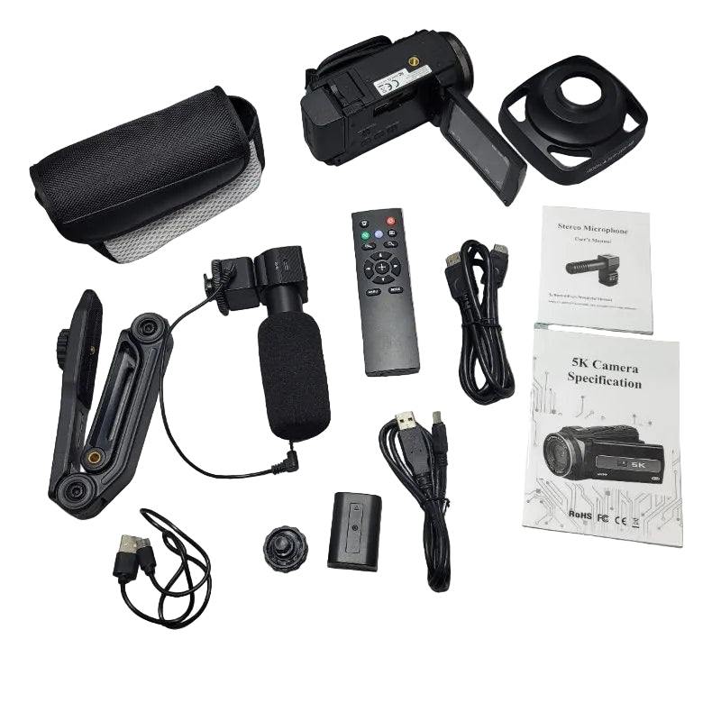 Cámara de Video Digital 5K Ultra HD HDV-255K - 48MP, WiFi, Ideal para Vlogging y Grabación Profesional