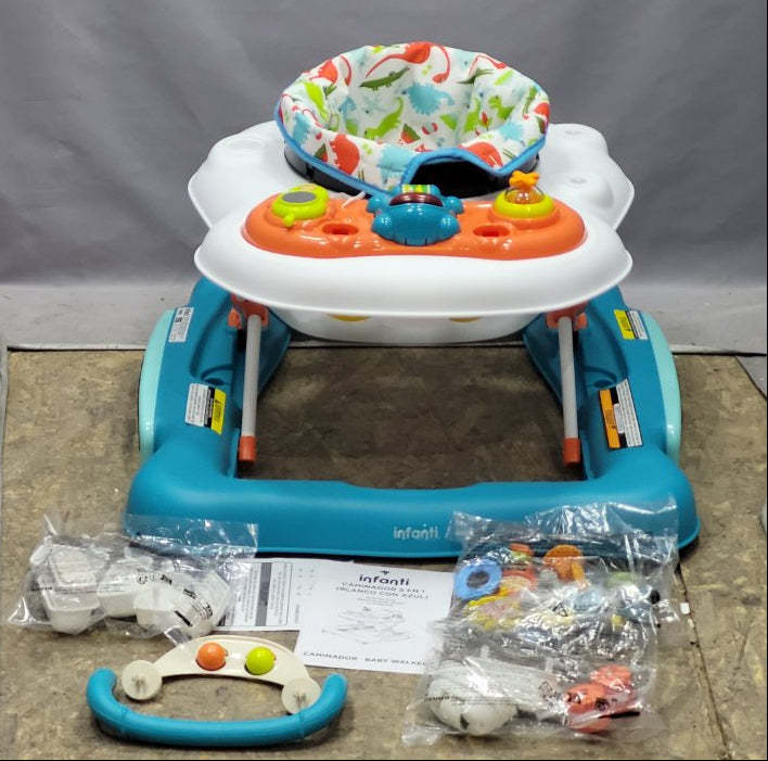 Andador 5 en 1 Infantil Baby Walker Blanco con Azul