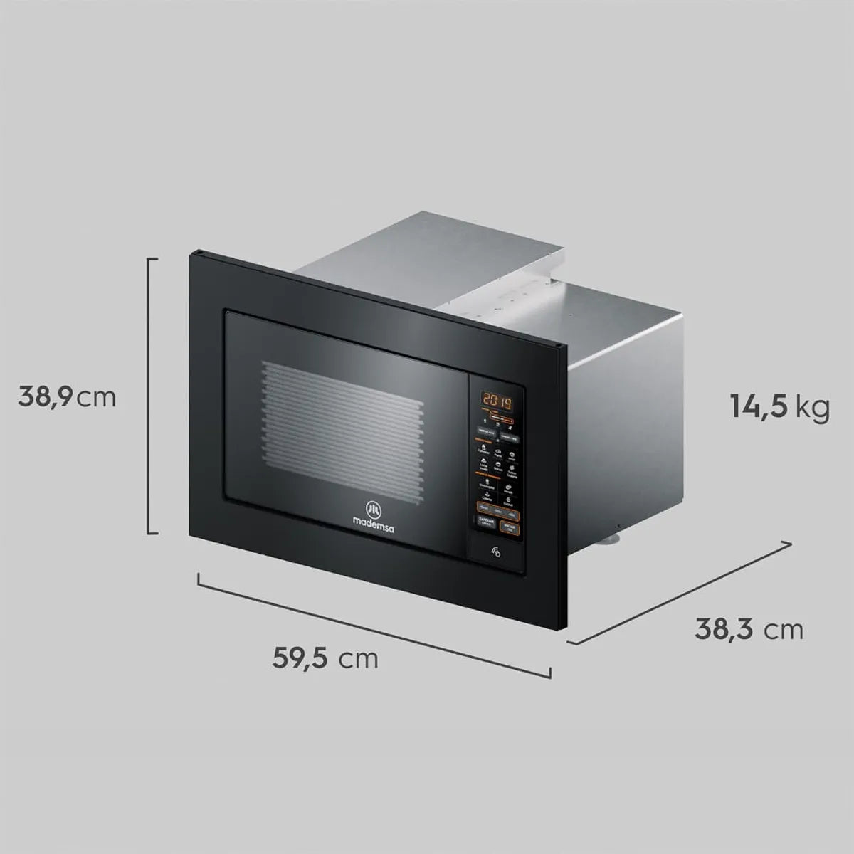 Microondas Empotrable Mademsa MM2EN 27 Litros Negro
