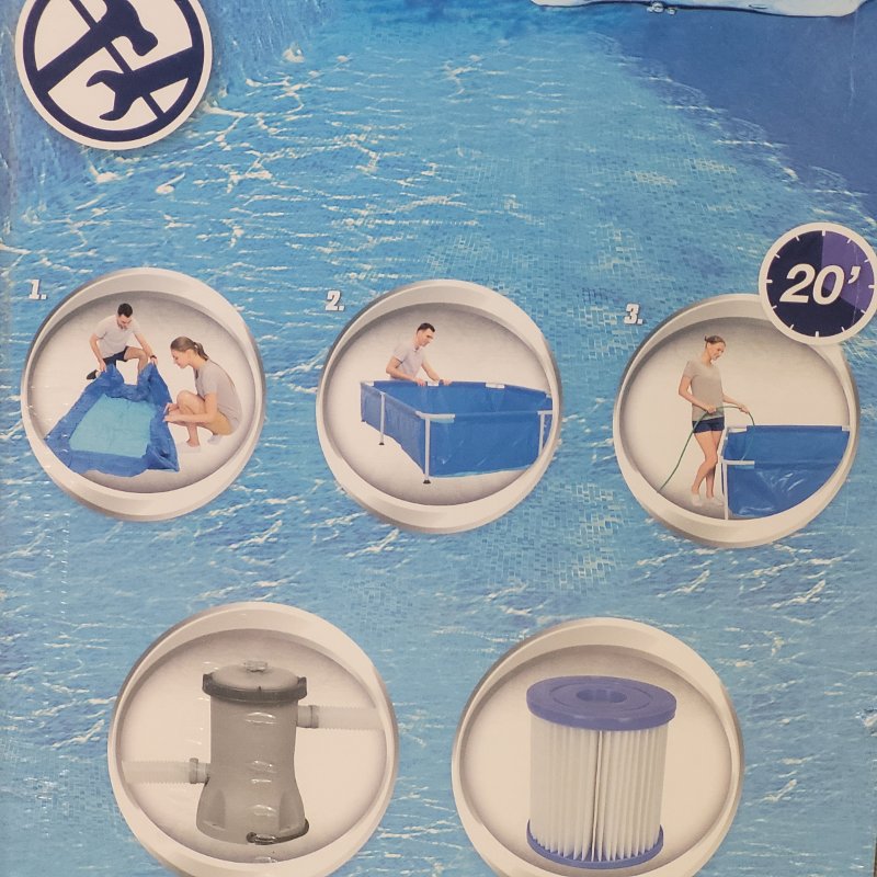 Piscina Rectangular Bestway Steel Pro 2.28m x 1.59m x 42 cm