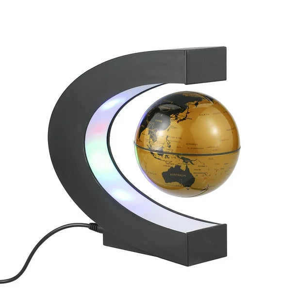 Globo Flotante de levitación magnética rotación del mapa del mundo Azul