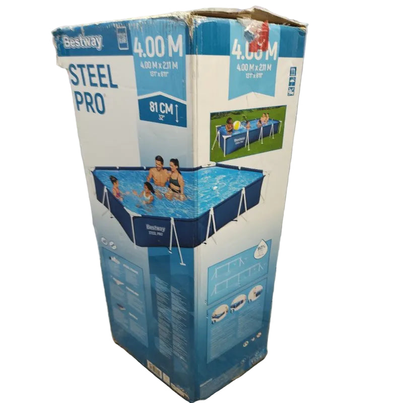 Piscina Desmontable Bestway Steel Pro Rectangular 4.00m x 2.11m x 0.81m - Azul
