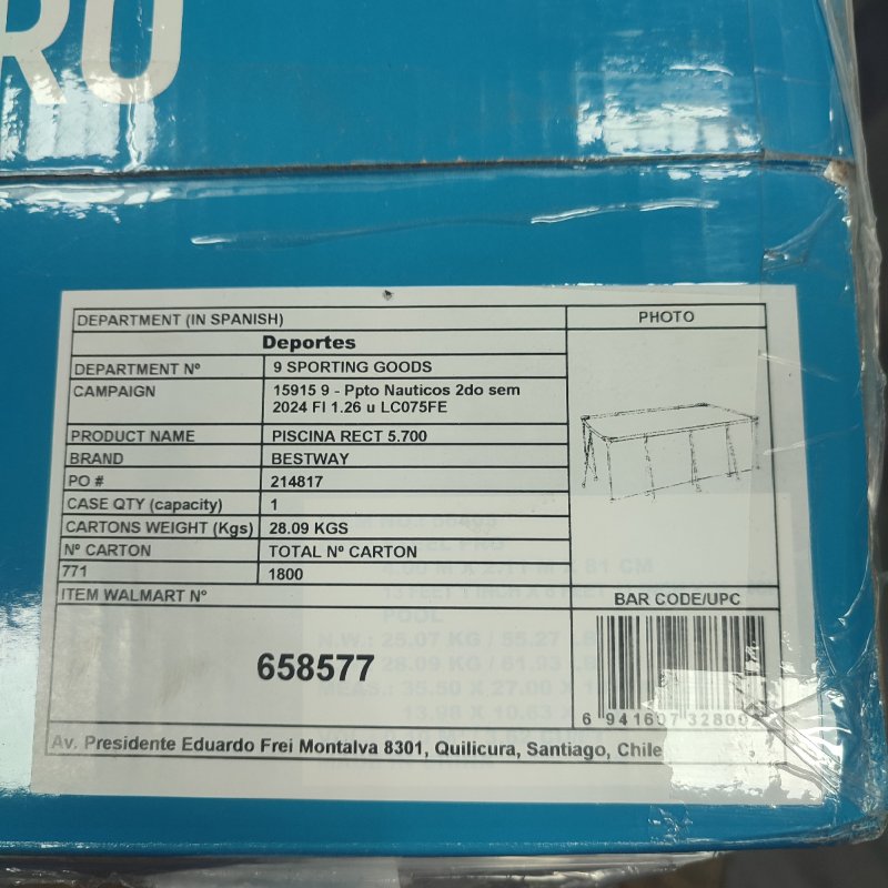 Piscina Desmontable Bestway Steel Pro Rectangular 4.00m x 2.11m x 0.81m - Azul