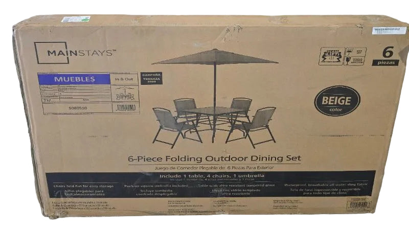 Set de Terraza Mainstays 6 Piezas Beige