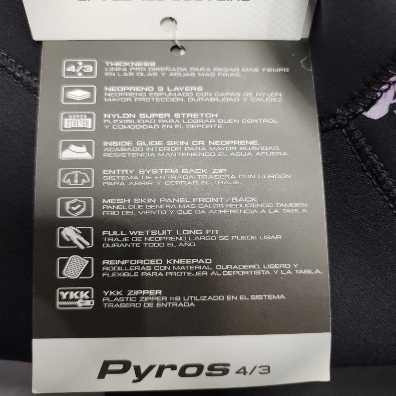 Traje de Agua Pukalani Maui & Sons Mujer Full Print Pro Negro Floral Talla S