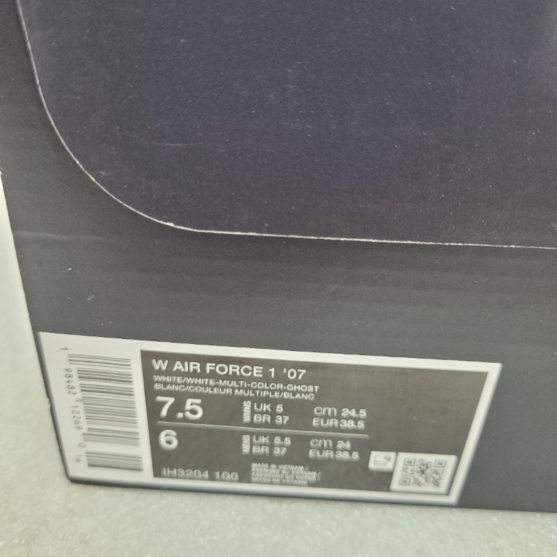 Zapatillas Nike Air Force 1 '07 Talla 24.5 CM 38.5 EUR 7.5 US Blanco Femenino