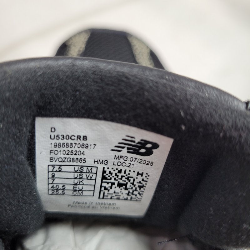 Zapatillas Running New Balance U530CRB Negro EUR 40.5/ US 7.5 / 25.5 cm Femenino