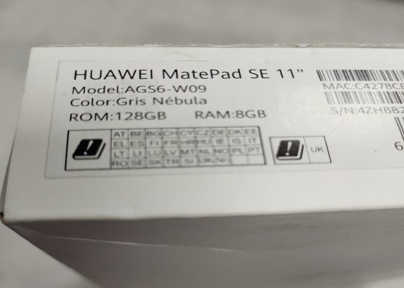 Tablet Huawei MatePad SE 11 AGS6-W09 Gris 128GB ROM 8GB RAM