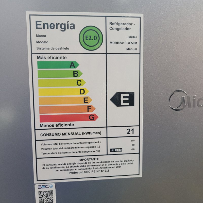 Refrigerador Midea MDRB241FGE50M Silver 174 Litros