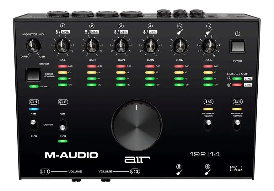 Interfaz de Audio M-Audio AIR 192|14 – 8 Entradas / 4 Salidas con MIDI