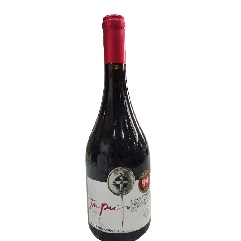 VINO TINTO SANTA CRUZ TUPU EDICION LIMITADA CABERNET SAUVIGNON - PETIT VERDOT VALLE DE COLCHAGUA 750 ML 2016