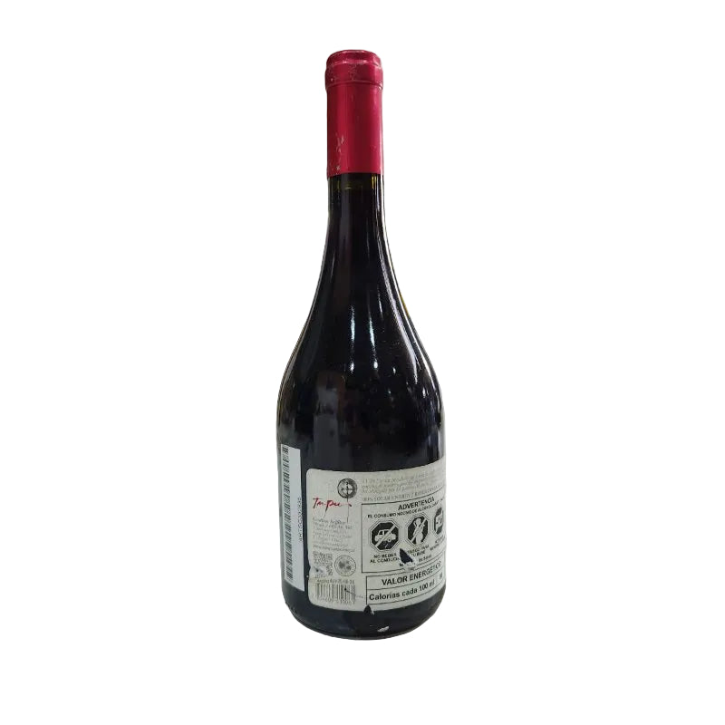 VINO TINTO SANTA CRUZ TUPU EDICION LIMITADA CABERNET SAUVIGNON - PETIT VERDOT VALLE DE COLCHAGUA 750 ML 2016