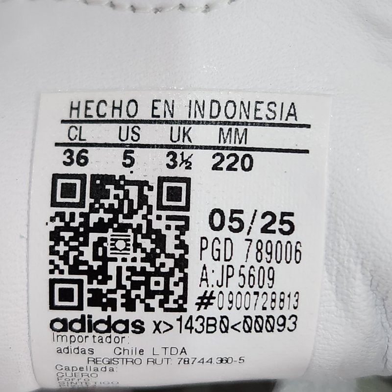 Zapatillas Adidas Sambae Blancas - Talla 5 US Femenino (22 cm)