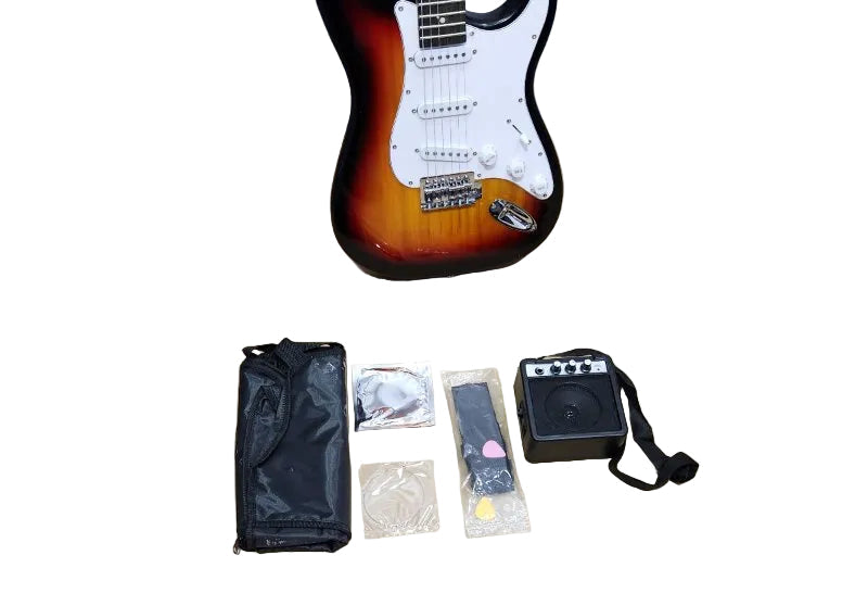 Guitarra Eléctrica Audiotek MKZ-ATGUITARNEG con Amplificador Incluido (18.6W, 220V/60Hz)