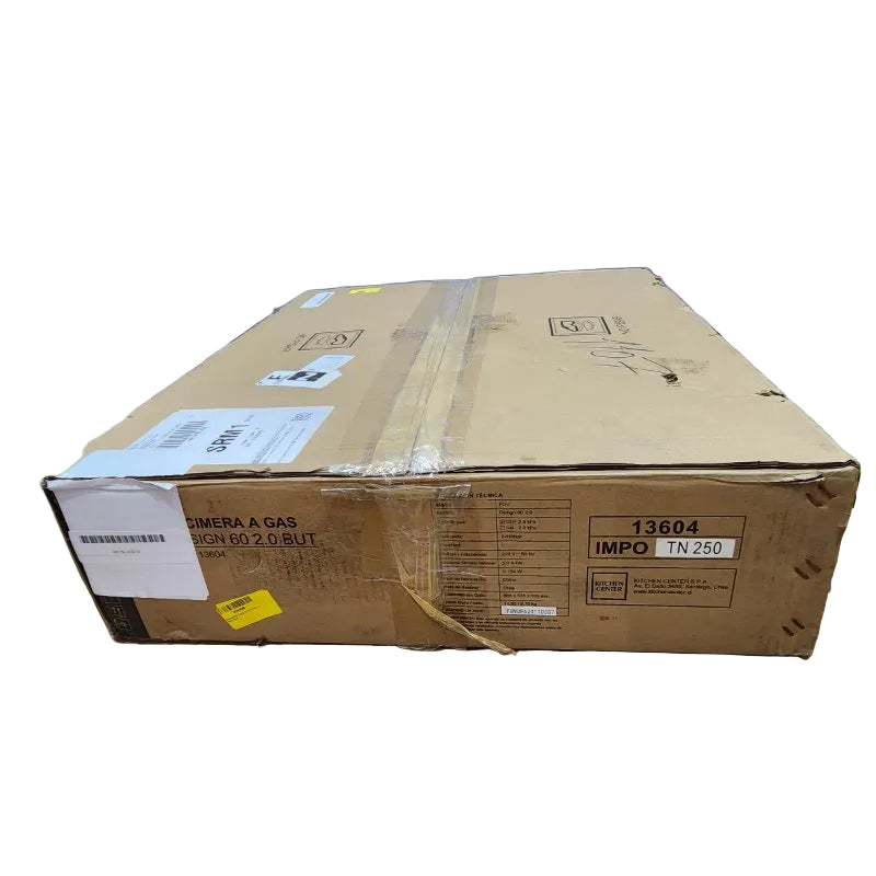 Encimera de Gas Empotrable FDV Design 60 cm 4 Quemadores (1 Triple Corona) Gris