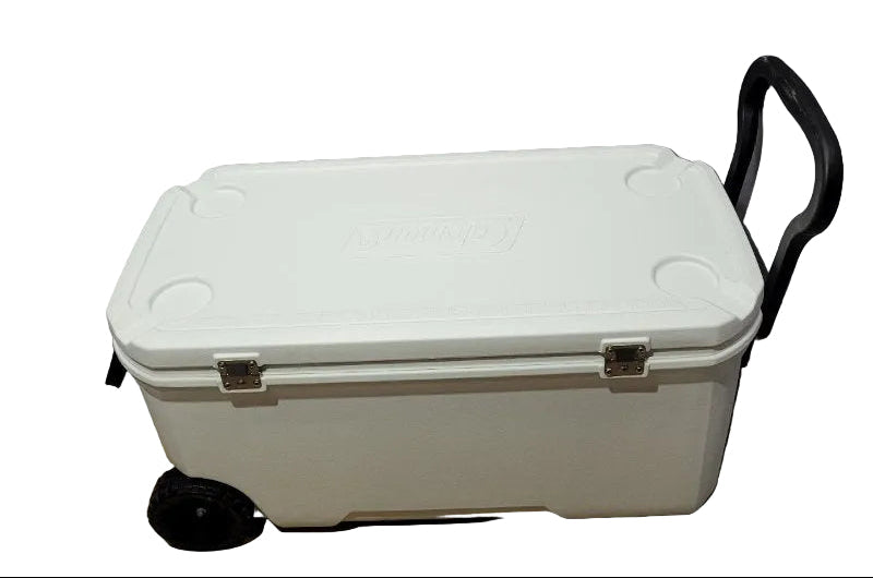 Cooler con Ruedas Coleman 100QT Marine 316 Blanco 94 Litros
