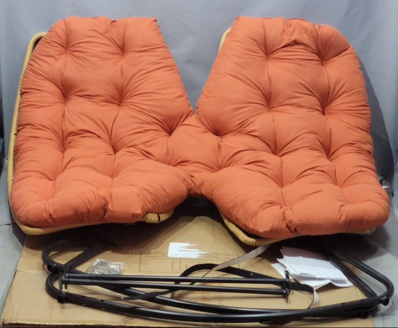 Sillón Mecedora de Ratán XL Home Designs Color Naranjo