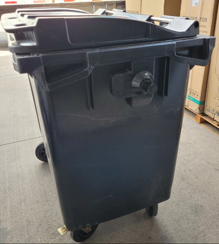 Contenedor de Basura QRubber Negro 660 Litros