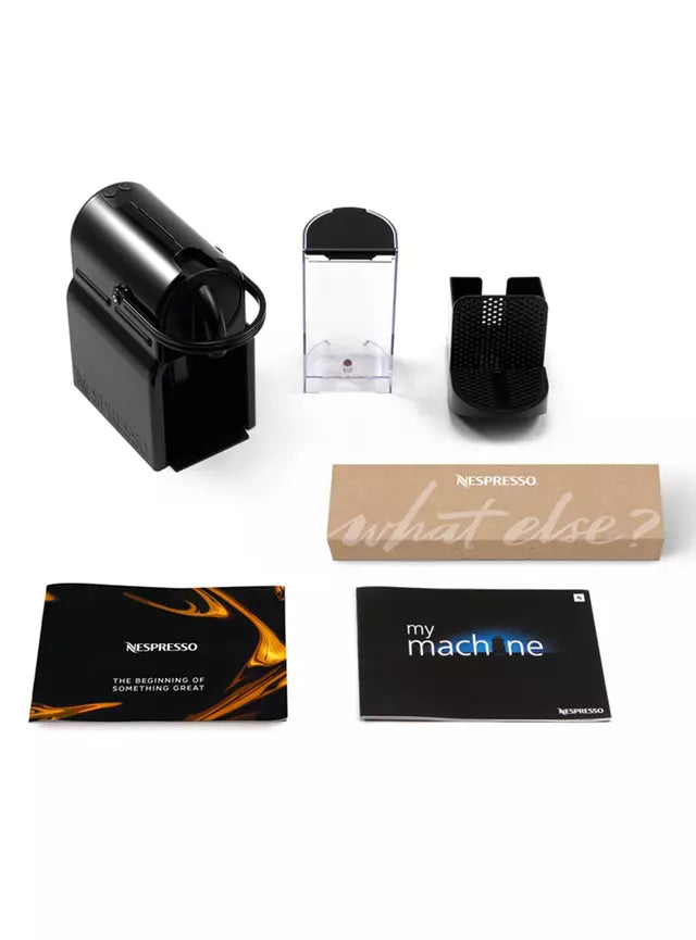 Cafetera Nespresso Inissia + 7 Cápsulas Negra
