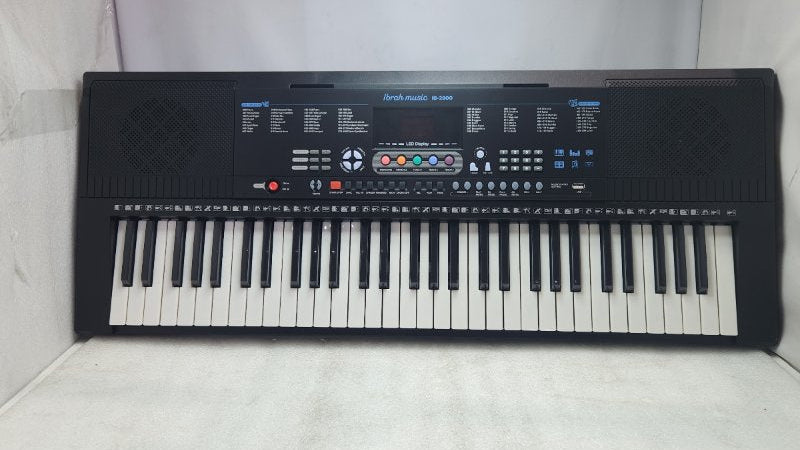 Teclado Electrónico Ibrahim Music 61 Teclas Negro con Atril y Funda