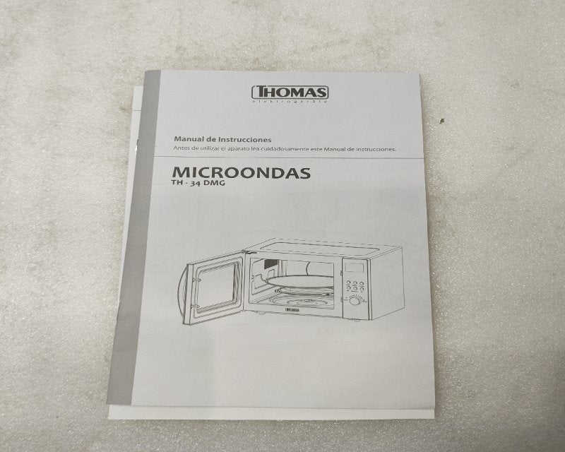 Microondas Thomas TH-34DMG 34 Litros, Negro