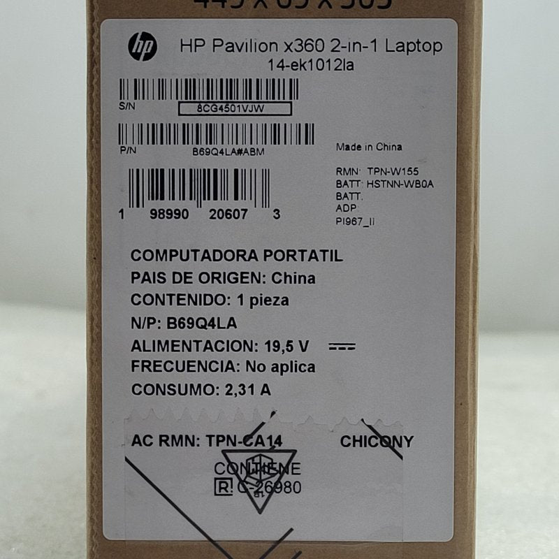 Notebook HP Pavilion x360 14-EK1012LA Intel Core i5-1335U, 8GB RAM, 512GB SSD, Color Gris