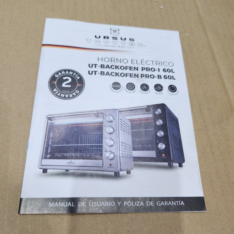 Horno Eléctrico URSUS TROTTER UT-BACKOFEN PRO-I 60 Litros