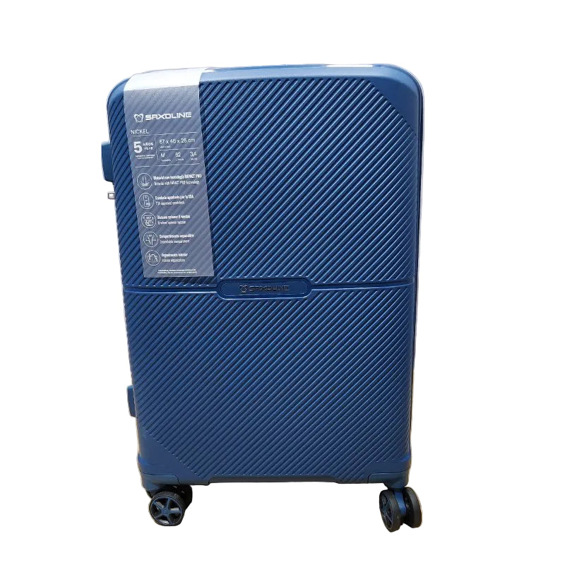 Maleta Saxoline Nickel Azul 62 Litros, 3.4 kilos, 67x46x26 cm, talla M