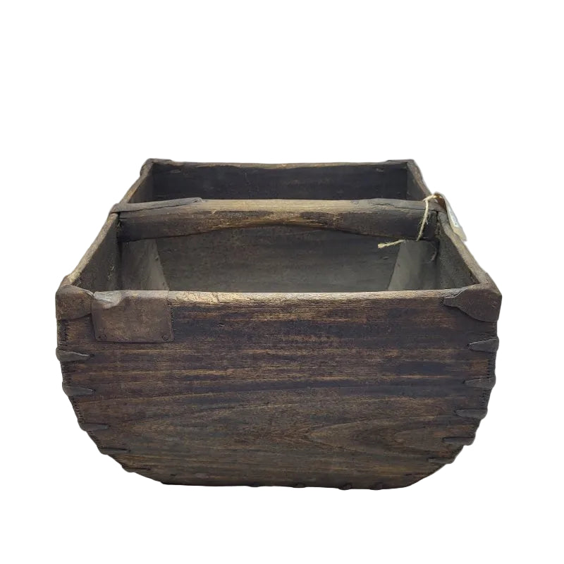 Cesta Madera de Olmo La Batea PLBSC4964 - 33x25x33 cm - Café