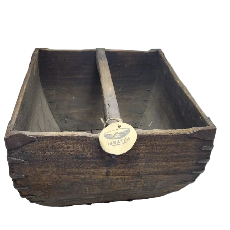Cesta Madera de Olmo La Batea PLBSC4964 - 33x25x33 cm - Café