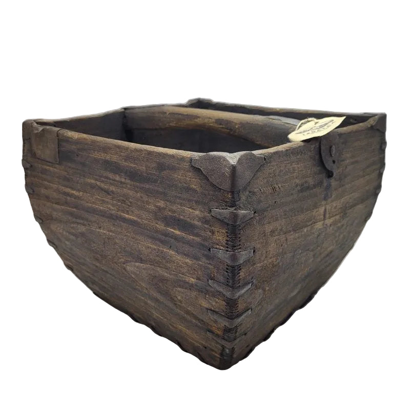 Cesta Madera de Olmo La Batea PLBSC4964 - 33x25x33 cm - Café