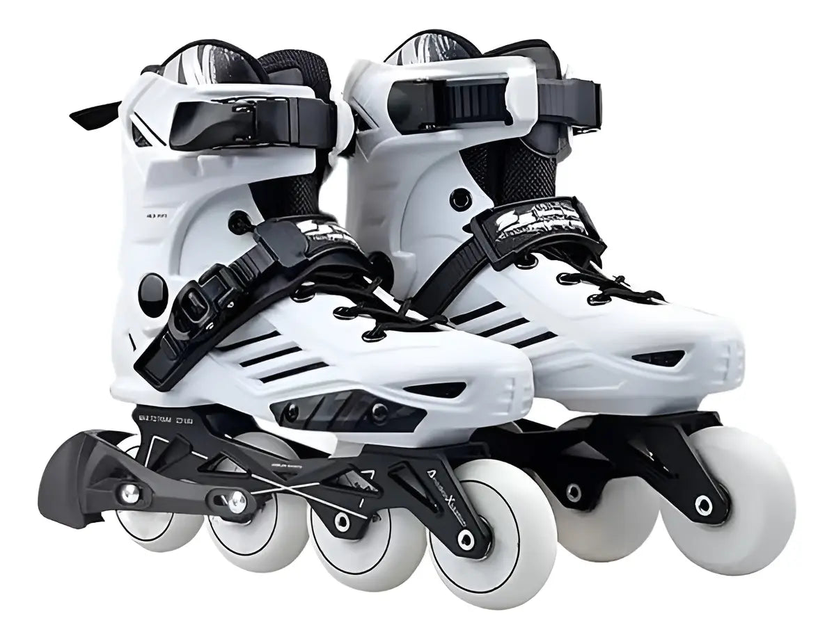Patines Profesionales JGMLZK SPORTS Ruedas 22.5- 76 mm, Blanco