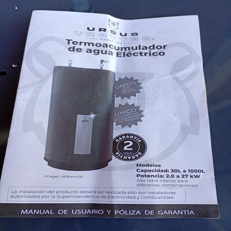Termoacumulador Eléctrico Ursus Trotter Gris 200 Litros
