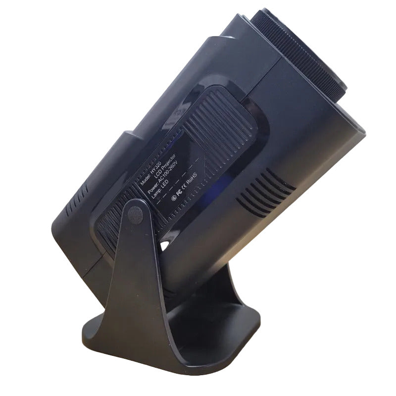 Proyector Portátil 4K HY320 con Android 11, WiFi 6, HDMI y USB – Negro