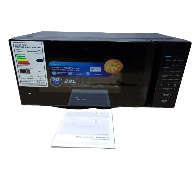 Microondas Midea MMOP03OAE-MPCBK – Negro, 29 Litros