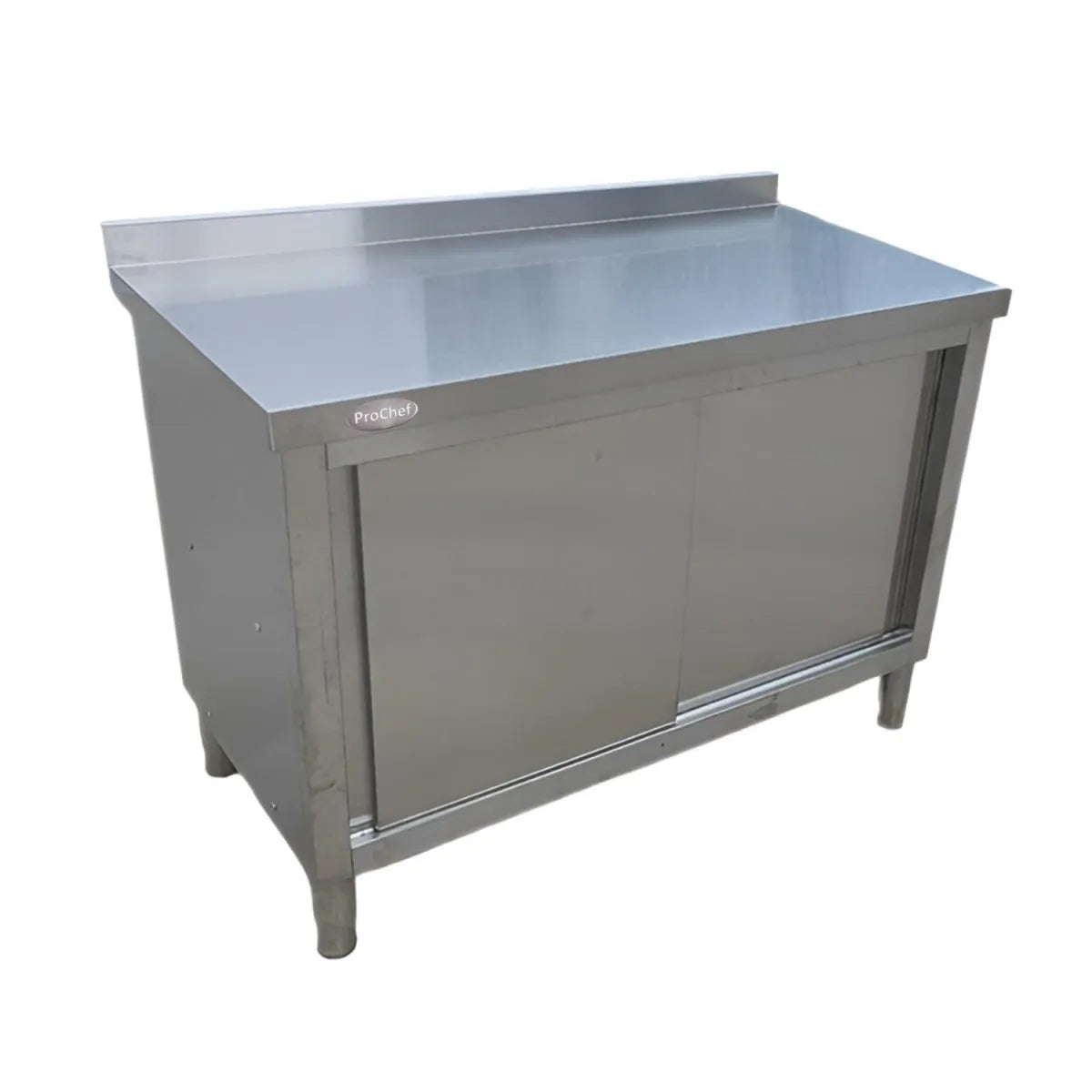 Mesón Mural Cerrado Acero Inoxidable ProChef Inox 180x60x85 cm