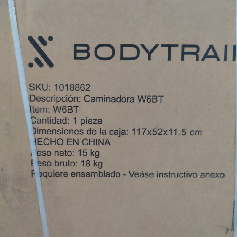 Caminadora Eléctrica Compacta BodyTrainer W6BT