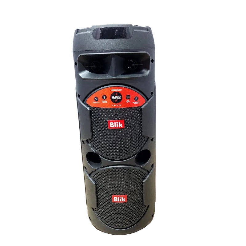 Parlante Karaoke Screamer 3 Blik con Luces RGB, 3000W, Negro