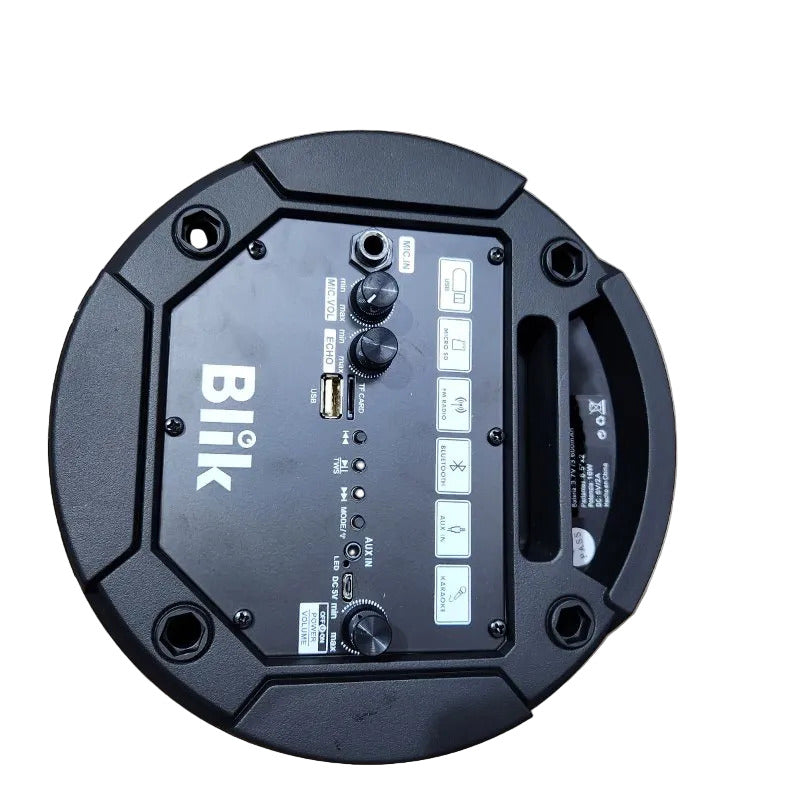 Parlante Karaoke Screamer 3 Blik con Luces RGB, 3000W, Negro