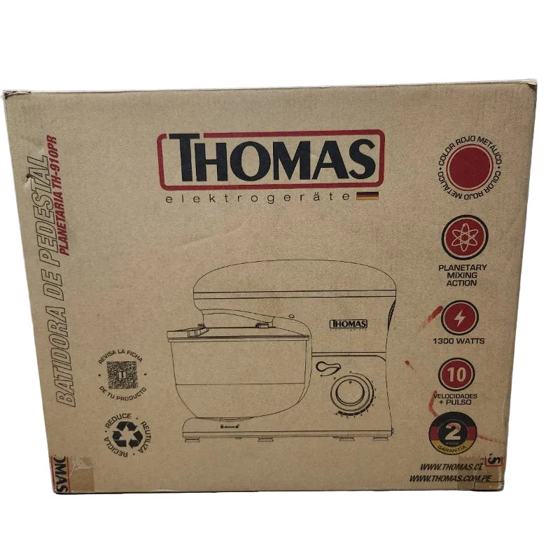 Batidora de Pedestal Thomas Planetaria TH-910PR Rojo