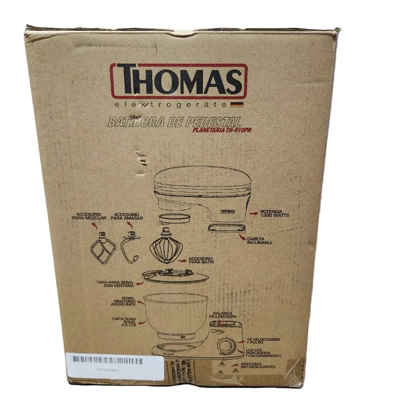 Batidora de Pedestal Thomas Planetaria TH-910PR Rojo