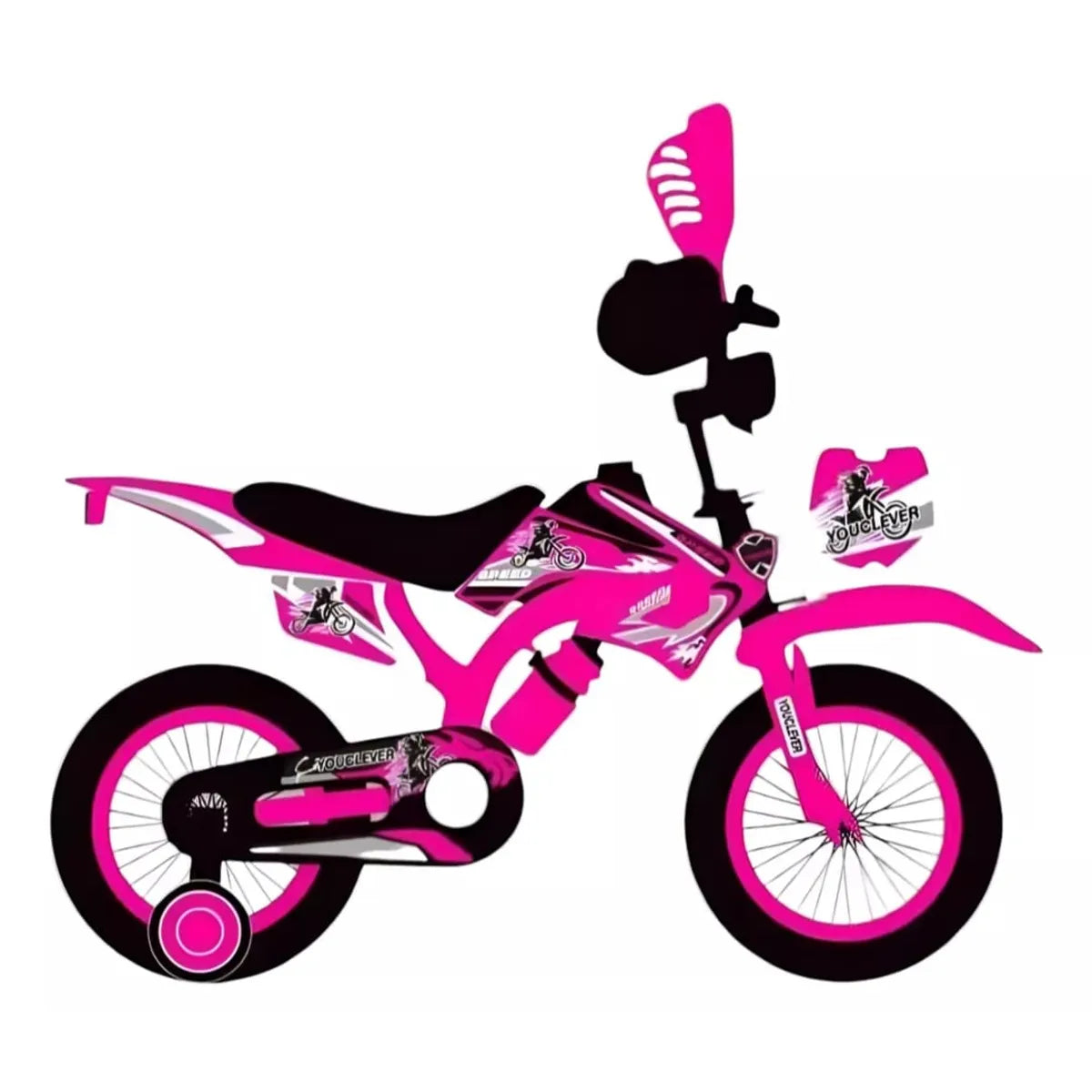 Bicicleta Infantil Aro 16 Motocross con Ruedas Auxiliares