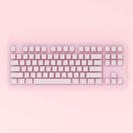 Teclado Mecánico Con Cable Epomaker Akko Sakura De 87 teclas Rgb Ptb Piding Rosa