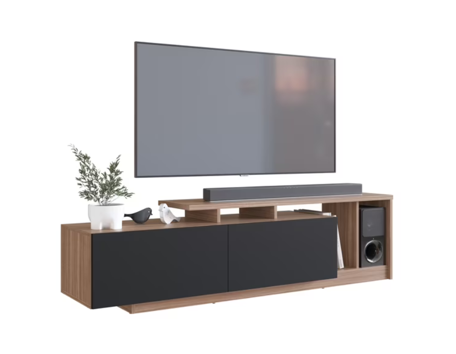 Rack para TV Línea Nova Mobile B91.089 Negro y Castaño