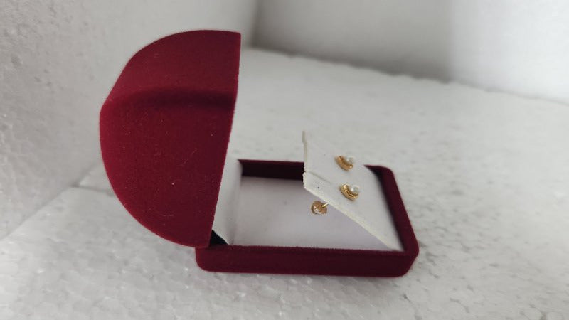 Aros Facetados de Perla Cultivada en Oro 18K Dorado